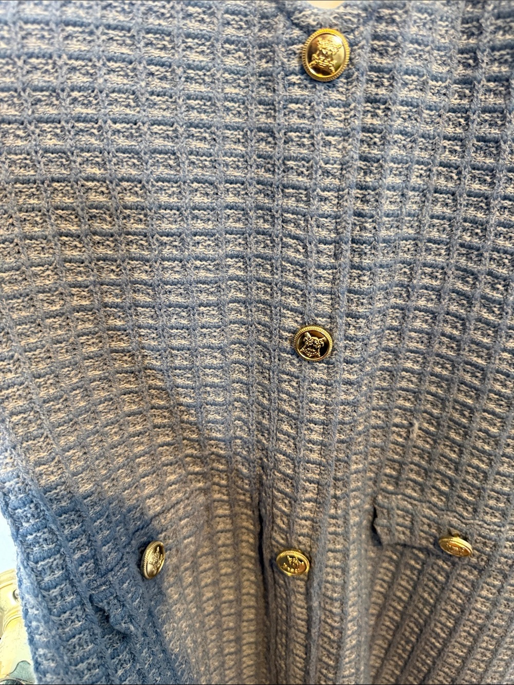 Zara Blue Knit Backless Halter Dress - Picture 2 of 6